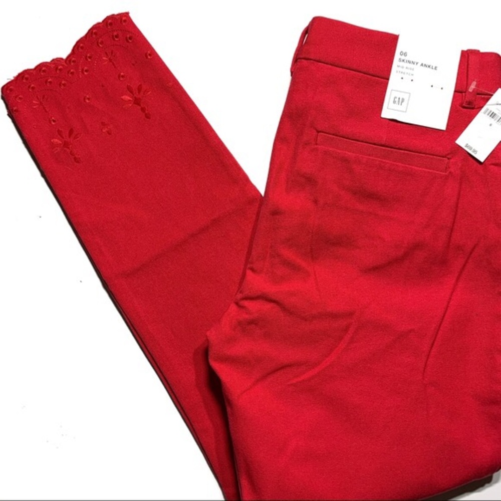 GAP Women's Bright Red Ankle Pants